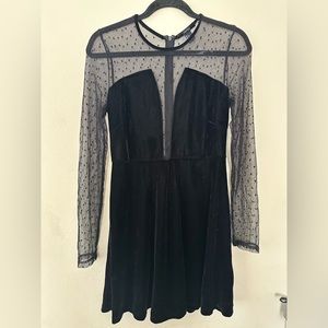 Forever 21 black mesh see through sleeves and back. Size Large.